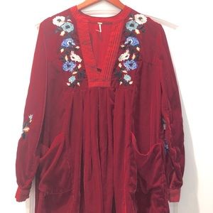 Free People never worn velvet like holiday dress